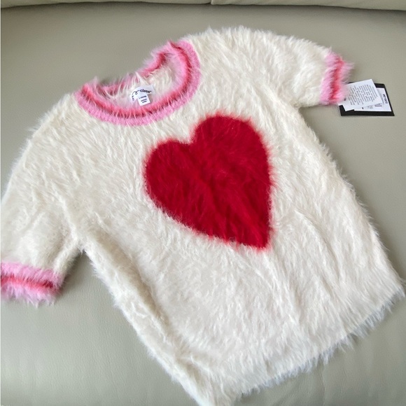 2 Heart Pullover Fuzzy Sweater by ART CLASS size Girls 10/12 - Picture 11 of 11